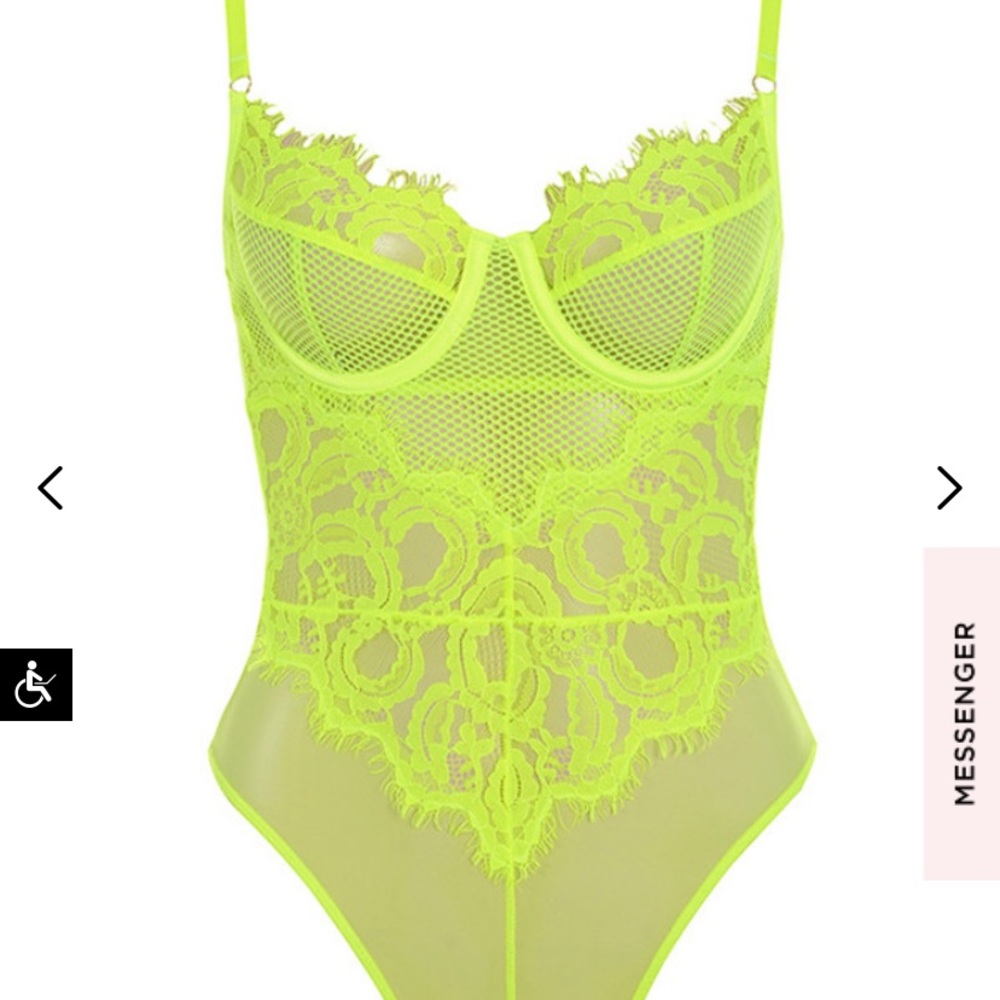 Neon green lingerie top